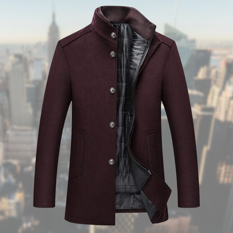 Vincent | Refined Wool Stand-Collar Jacket